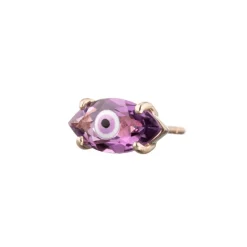 Amethyst Fortuneye Stud