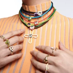 Amethyst Heart Pop Choker