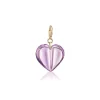 Amethyst Mini Split Heart Charm