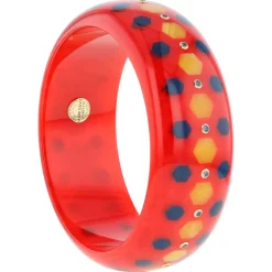 Bakelite Bangle with Blue Sapphires