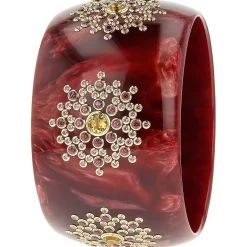 Bakelite Bangle with Citrine, Rhodolite Garnet and Pink Sapphire