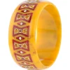 Bakelite Bangle with Citrine, Mozambique Garnet and White Topaz