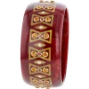 Bakelite Bangle with Citrine, Mozambique Garnet and White Topaz