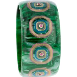 Bakelite Bangle with Rhodolite Garnet