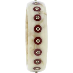 Bakelite Bangle with Smoky Quartz