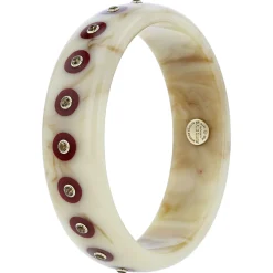 Bakelite Bangle with Smoky Quartz