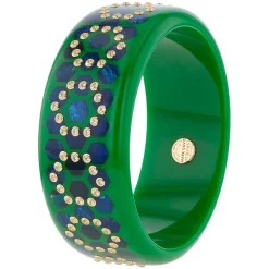 Bakelite Bangle with White Topaz