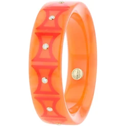 Bakelite Bangle with White Topaz