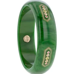 Bakelite Bracelet with Citrine, Peridot, Pink Sapphire and Yellow Sapphire