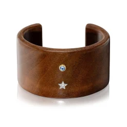 Blue Sapphire Ora Wood Sunrise Cuff