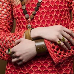 Blue Sapphire Ora Wood Sunrise Cuff