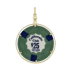 California Club Las Vegas Chip Pendant in Yellow Gold