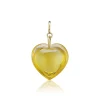 Citrine Cut Heart Charm