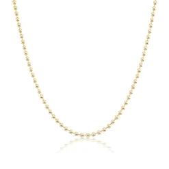 Classic Heavy Ball Chain Necklace in Yellow Gold