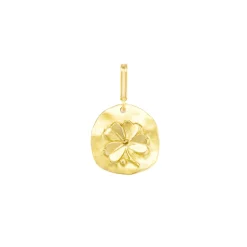 Clover Medal Charm in Yellow Gold