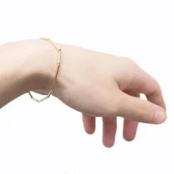 Construction Line Bracelet in Yellow Gold