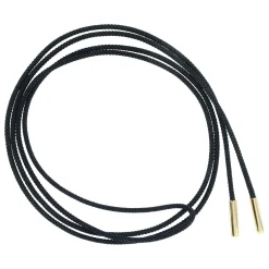 Cording Necklace in Black with Yellow Gold