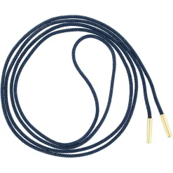 Cording Necklace in Navy with Yellow Gold