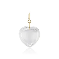 Crystal Cut Heart Charm