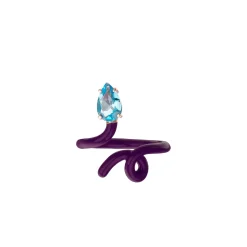 Deep Purple and Blue Topaz Baby Vine Ring