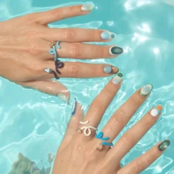 Deep Purple and Blue Topaz Baby Vine Ring