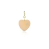 Diamond & Bakelite Light Pink Heart Charm