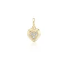 Diamond Candy Heart Button Charm