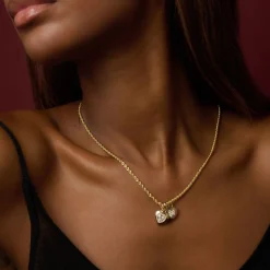 Diamond Candy Heart Button Charm