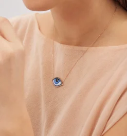 Diamond Grand Bleu Necklace in Rose Gold