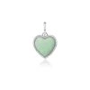 Diamond Halo Mint Green Candy Heart Charm