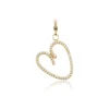Diamond Open Heart Charm