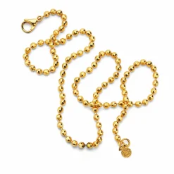 Disco Ball Chain Necklace in Yellow Gold
