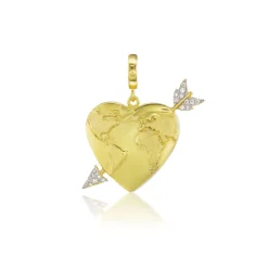Earth Heart Diamond Charm