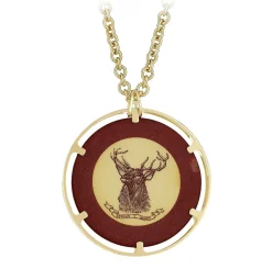 Elk's Club Vintage Chip Pendant in Yellow Gold