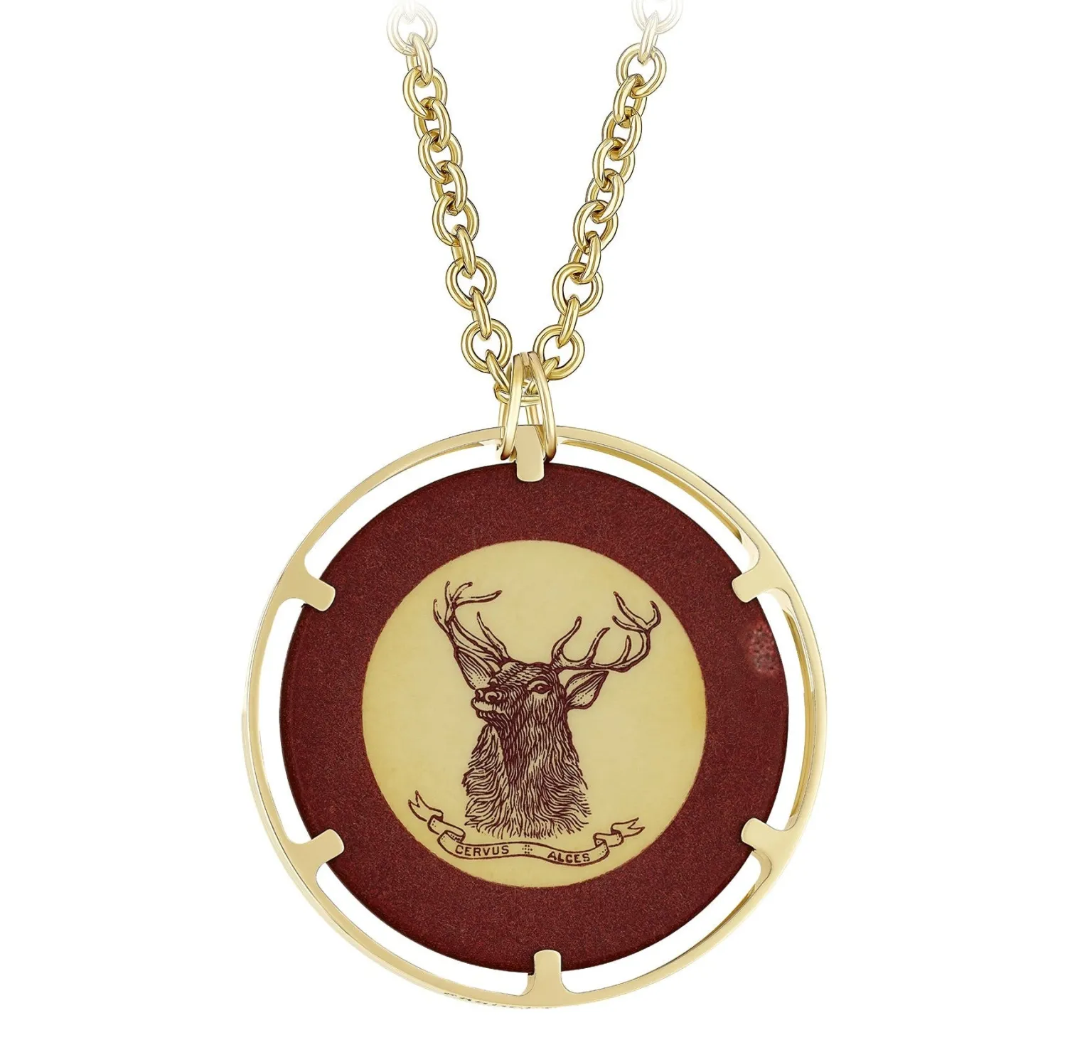 Elk's Club Vintage Chip Pendant in Yellow Gold