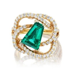 Emerald and Diamond Ring