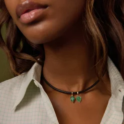 Emerald Pavé Shield Charm