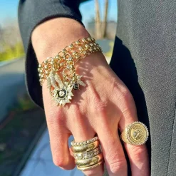 Everett Link Bracelet in Yellow Gold