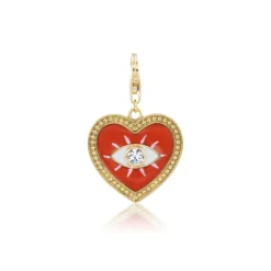 Evil Eye Heart Charm