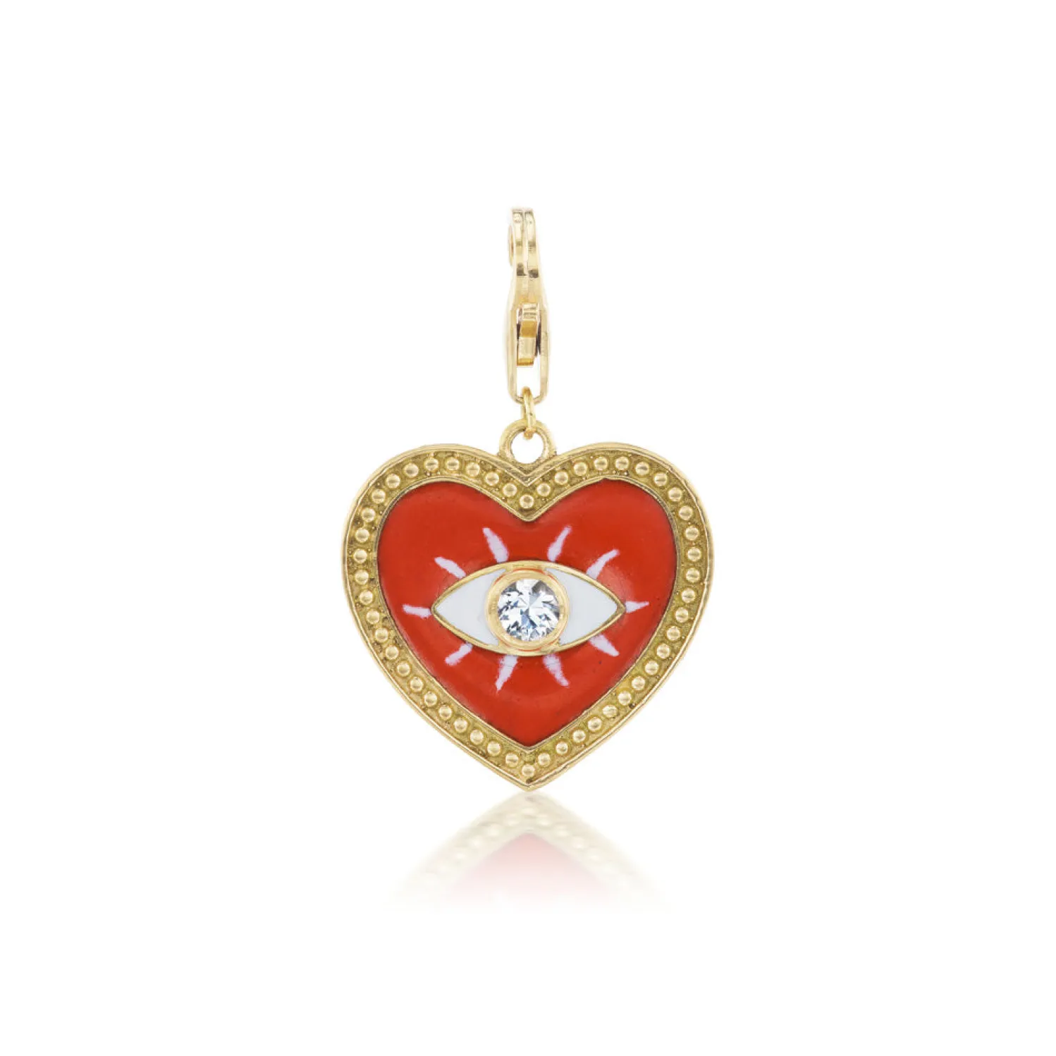 Evil Eye Heart Charm
