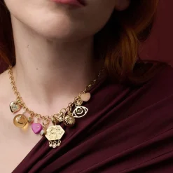 Fancy Color Brown Diamond Half Halo Heart Charm