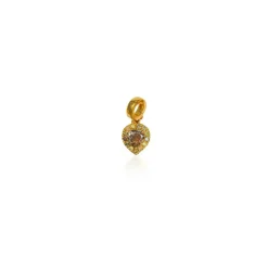 Fancy Color Halo Heart Diamond Charm