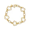 Five Flowers Chain Bracelet in Yellow Gold