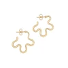 Flower Power Hoop Earrings in Yellow Gold