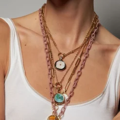 Francesca Chain with Alternating Links in Yellow Gold