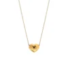 Gold Bubble Heart Necklace