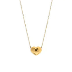 Gold Bubble Heart Necklace