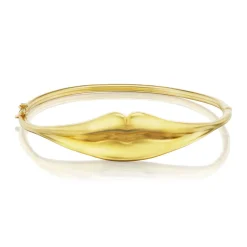 Gold Kiss Cuff Bracelet