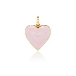 Green and Coral Amortentia Double Sided Heart Charm