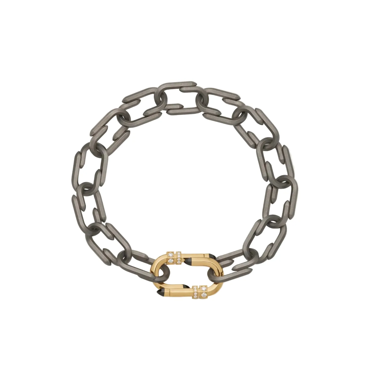 Grey Titanium and Yellow Gold Try Me Bracelet